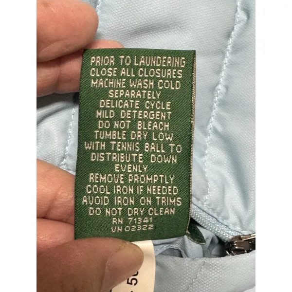 L.L.Bean Royal & Light Blue Reversible Goose Down Puffer Vest – Women’s Small - Image 10