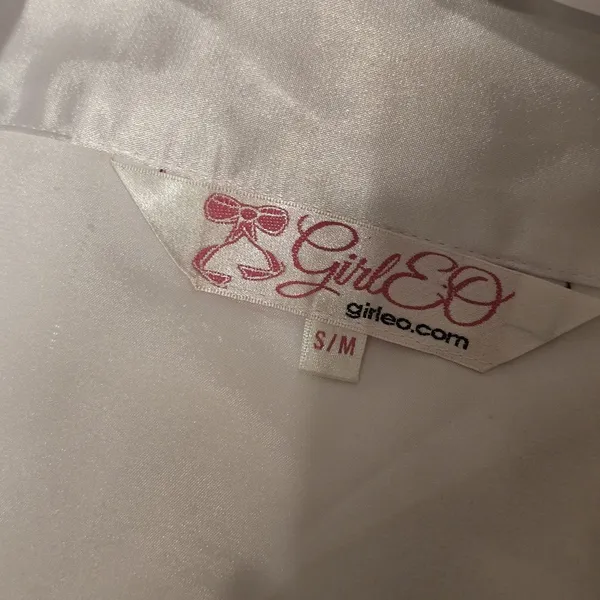 BRIDE Satin Kimono Robe With Rhinestone Lettering S/M Girl Extraordinaire White - Image 6