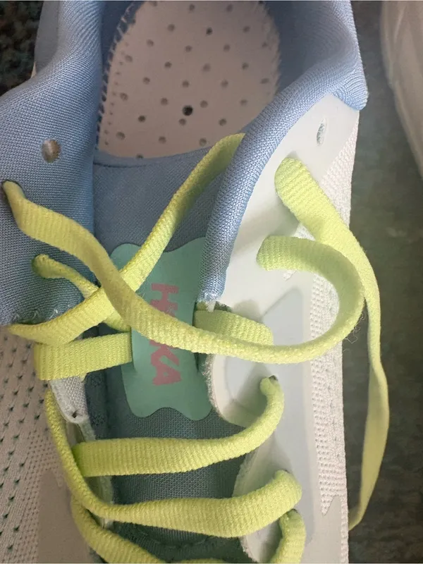 Hoka One One Women's Pale Blue Running Sneakers with Lime Accents - Image 7