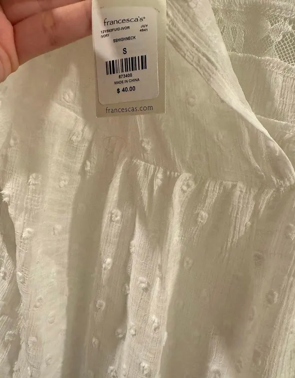 Francesca's White Blouse - Image 3