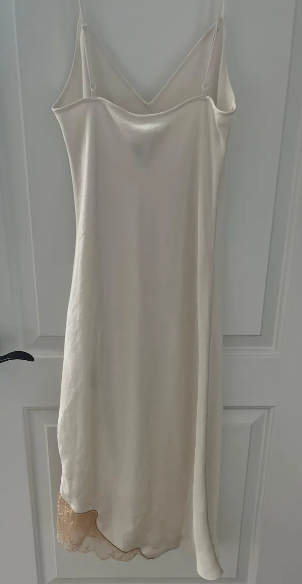 Aritzia Beige silk dress - Image 3