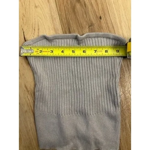 Abercrombie & Fitch Wm Sm Ribbed Knit Tube Top Grey Beige Bandeau Y2K 00s Preppy - Image 5