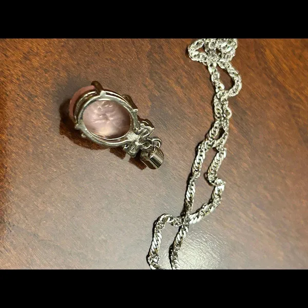 necklace pendant 925 sterling silver pink - Image 4