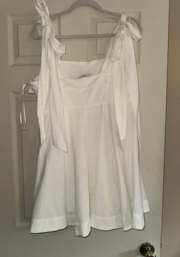 White Mini Cocktail Dress - Image 4