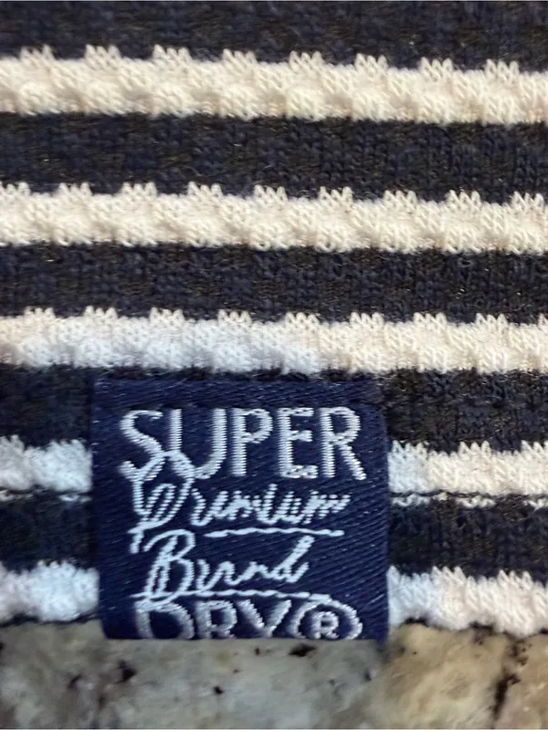 Superdry Navy and White Striped Mini Dress - Image 2