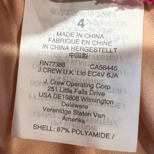 J. Crew ruffle detail One Shoulder Pink One piece swimwear size 4 - Image 6