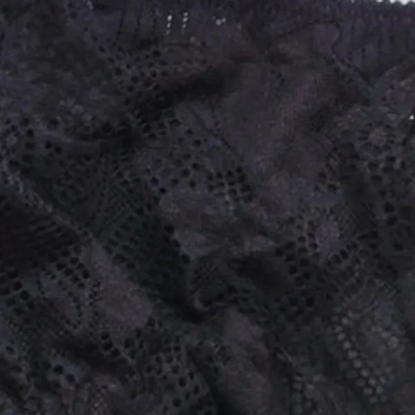 Aerie Black‎ Eyelet Lace Bralette Festival Layering Whimsigoth Lingerie Sheer- L - Image 2