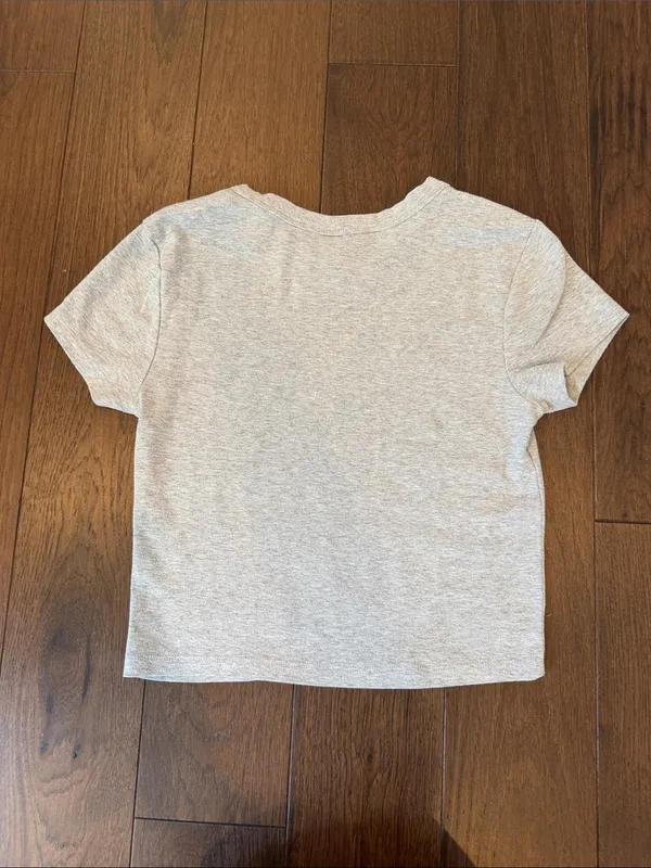 Abound Light Gray Cropped Short Sleeve Tee Size Medium - C27-174 - Image 5