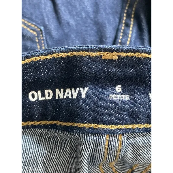 Old Navy Women's Dark Blue High Rise Slim Wow Straight Denim Jeans Pants Size 6 - Image 5