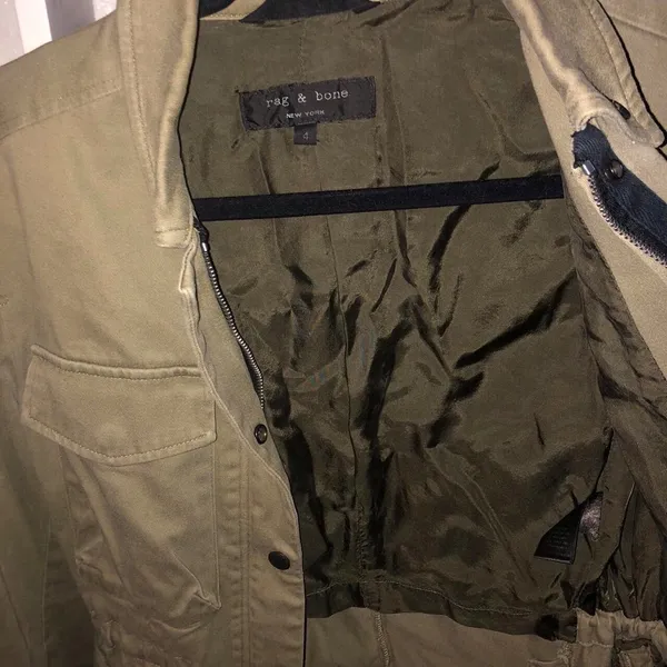 Rag & Bone Olive Green Jacket - Image 3