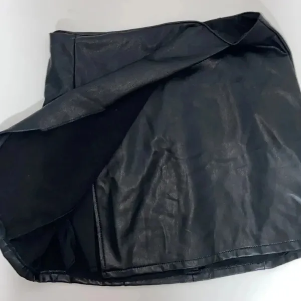 NWT Rewash skirt wet look small black mini skirt‎ asymmetrical whimsigoth - Image 6