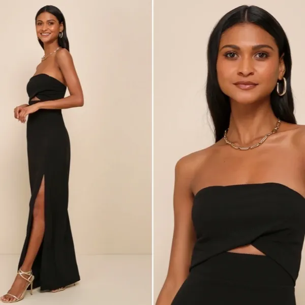 LULU's Prom Wedding Bridesmaid Special Event Modern Chic Sexy Mermaid Maxi Dress - Image 2