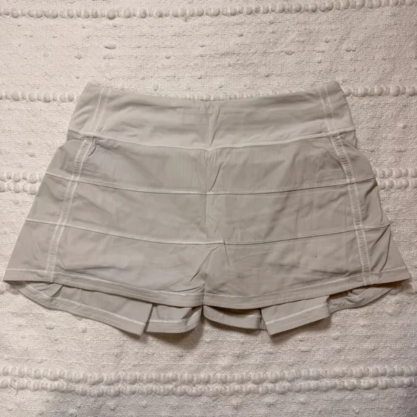 Lululemon Pace Rival Skirt Tall Off White Size 6 W8A84R Tennis Running Skort - Image 2