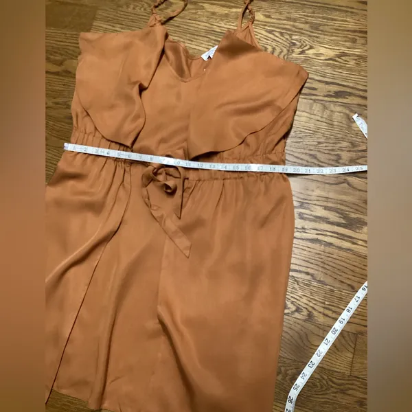 Terea Elise layered spaghetti strap mini dress Rust/terracotta Size XL - Image 8