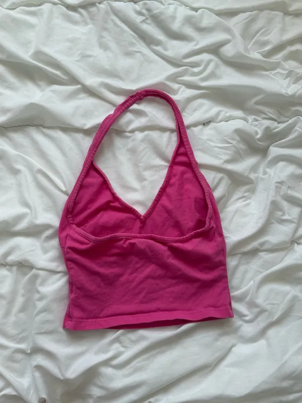 Princess Polly Halter Top Hot Pink - Image 2