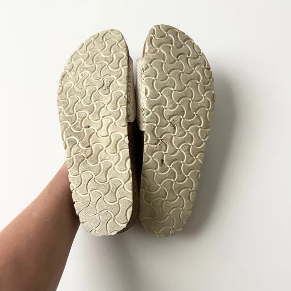 Birkenstock Madrid Sandals Suede Leather Cream Snake Iridescent Size EU 40 US 9 - Image 4