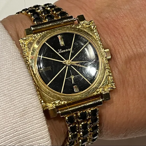 Vintage Lucerne jeweled watch - Image 7