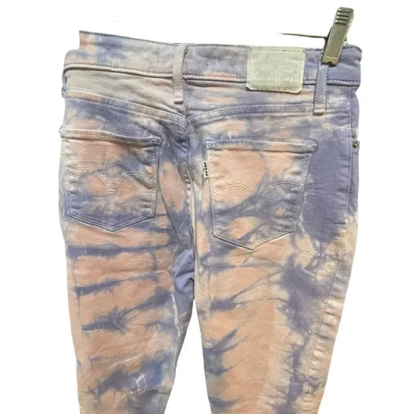 Levi’s 721 high rise skinny ankle size 28 pink purple tie dye. - Image 5