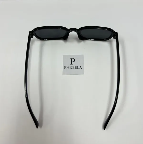 90s small black square sunglasses - Image 4