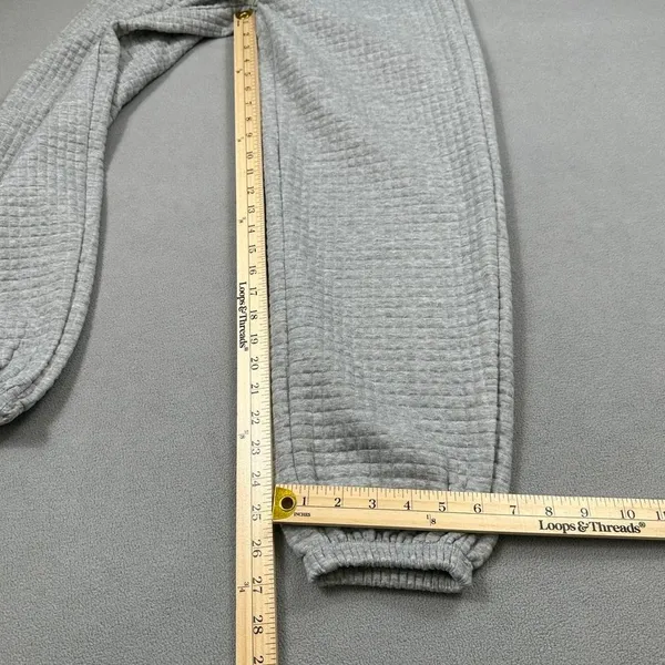 Princess Polly Quilted Sweatpants Womens XS Waffle Knit Jogger Gray High Rise - Image 4