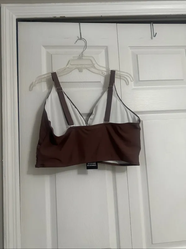 Women's Brown Twist-Front High Waist Bikini Set NWT - Image 3