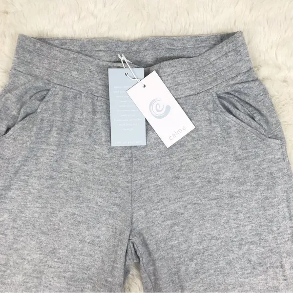 Johnny Was CALME Gray Wide Leg Pant‎ Pull On Casual Relaxed Soft Size Small New - Image 3