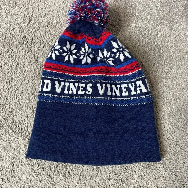 Vineyard Vines Tailgate Pom Pom‎ Knit Beanie unisex one size - Image 3