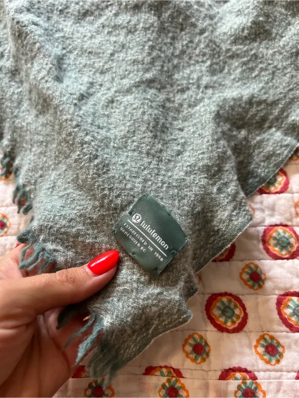 Lululemon Seafoam Green Travel Wrap Scarf - Image 2