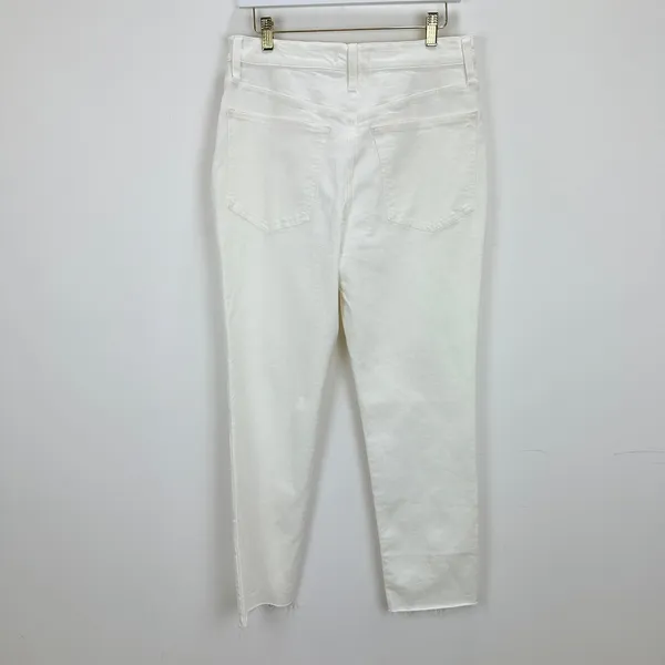 Madewell The Perfect Vintage Jean Tile White High Rise Classic Raw Hem US 30 NWT - Image 9