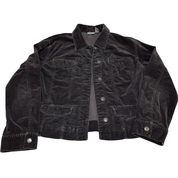 Chico's Dark Brown Corduroy Cotton Blend Casual Jacket Sz‎ 2 Large 12 - Image 4