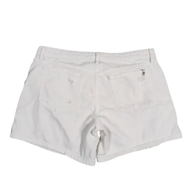 Joe’s Jeans Womens Azami Denim Midi Shorts Size 30 White Distressed Casual - Image 2
