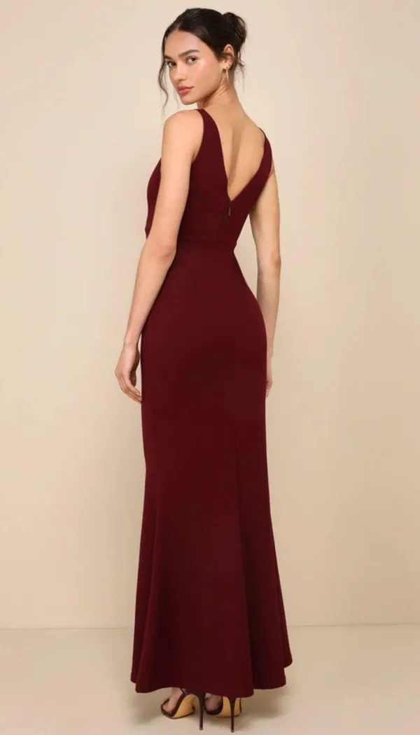 Lulus Maroon Maxi Dress - Image 2