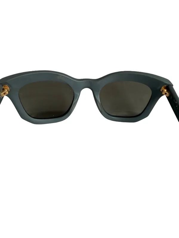Stella McCartney Gray Square Frame Mirrored Lens Sunglasses Gold Trim Women's - Image 7