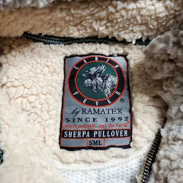 Cabin Fever by Ramatex‎ Sherpa Pullover Brown - Image 2