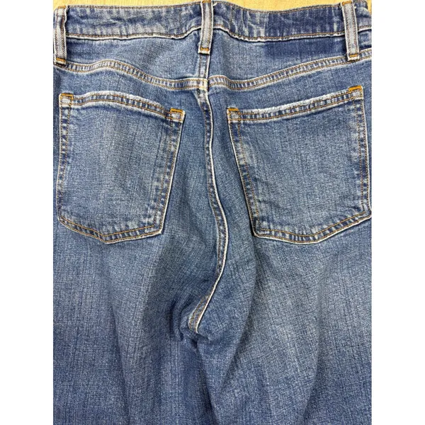 Abercrombie & Fitch Curve Love High Rise Mom Jeans Blue Distressed Women 6R 28‎ - Image 6