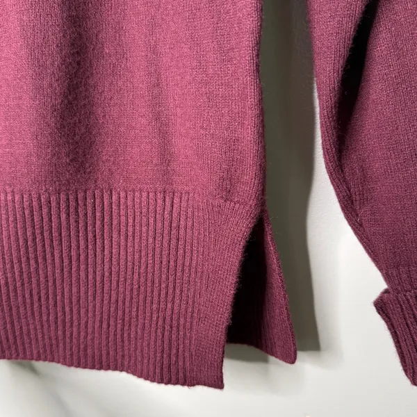 NWT Banana Republic Factory Wool Mock Neck Pullover Sweater Red Burgundy Size XS - Image 5