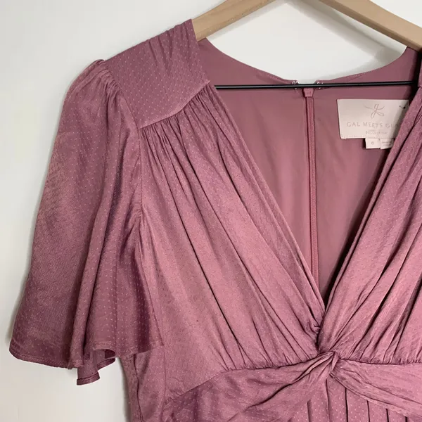 Gal Meets Glad Genevieve Empire Waist Mauve Womens Size 6 - Image 9