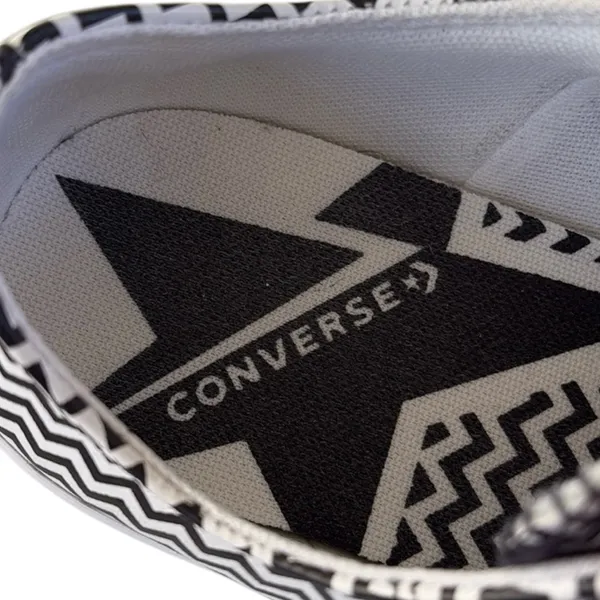 EUC Converse Leather Chuck 70 Mission-V-O Sneakers Black White Chevron Size 7 - Image 7