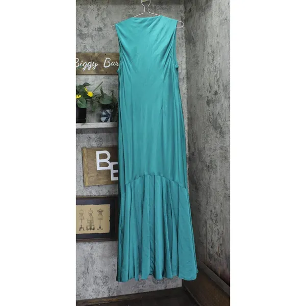 Donna Karan Womens Cowlneck Slip Gown Dress Evening KA5B12P3 Lawn Green 16 - Image 2