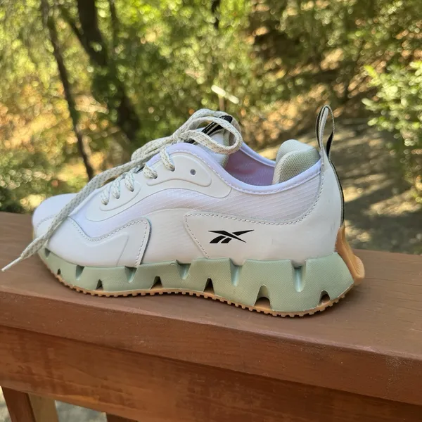 New Reebok Women's Zig Dynamica 4‎ Running Shoes White/Green 30106WWKV Size 8 - Image 12