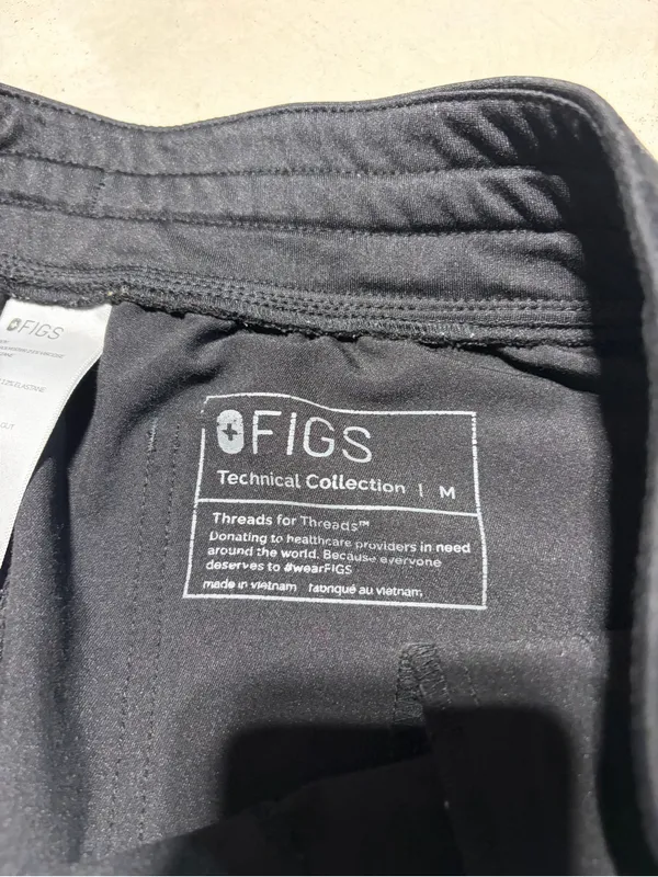 Figs Black Drawstring scrub Pants medium - Image 9
