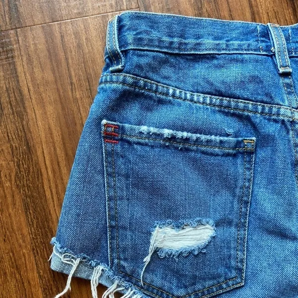 BDG urban outfitters boyfriend‎ low rise distressed shorts size 24 - Image 8
