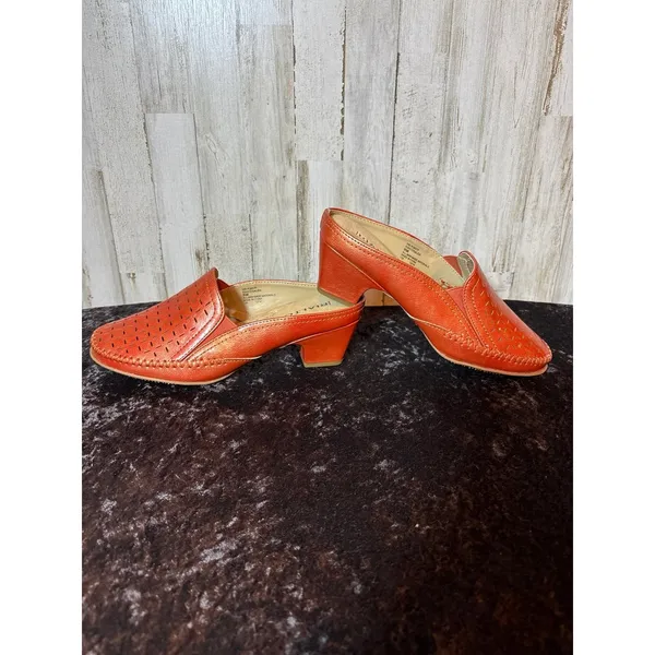 Rialto Womens 9.5 New‎ Tangerine Cut Out Mules - Image 5