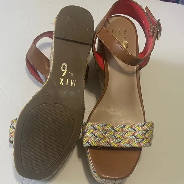 Mix No. 6 Brown Multicolor Woven Wedges - Image 5