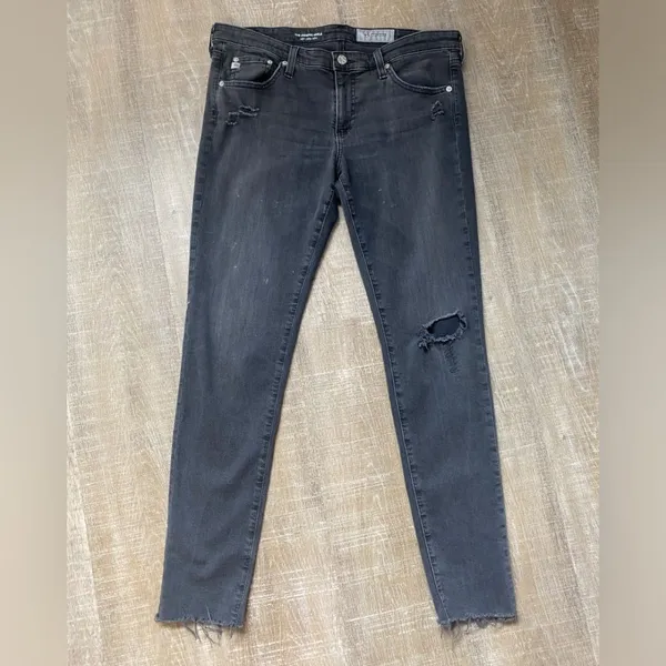 AG Adriano Goldschmied The Legging Ankle Slim Skinny Jeans Women 31 Distressed - Image 3