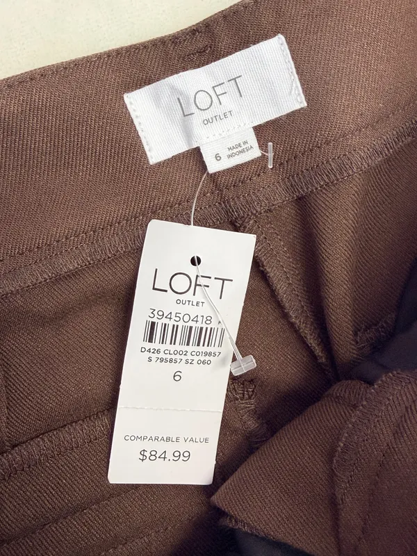 Women's LOFT Brown Cuffed Dress Pants - Image 6