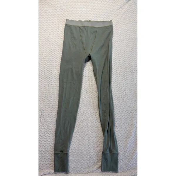 SKIMS Cotton Rib Leggings Sage Green Ribbed Thermal Base Layer Size M 4495 - Image 2