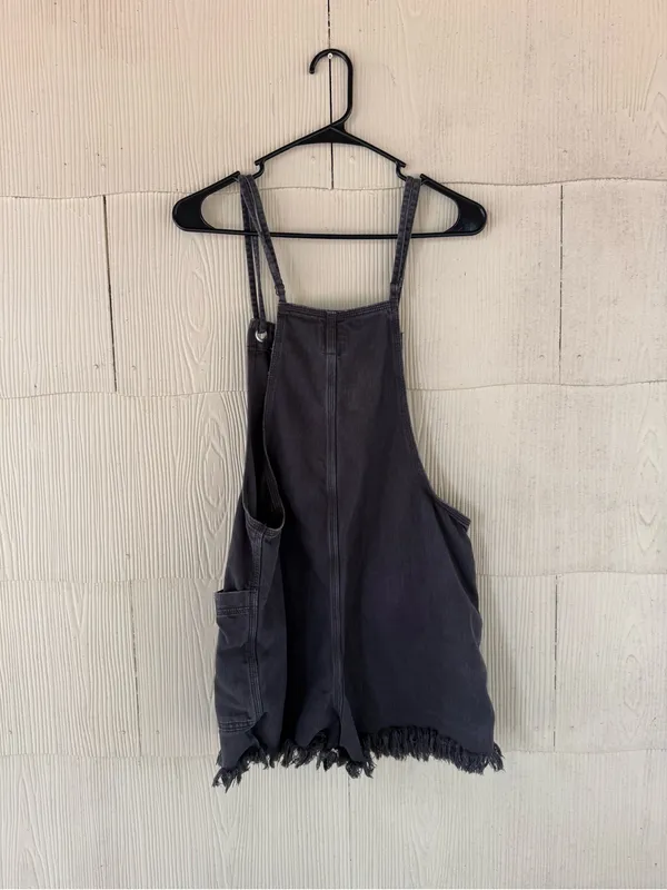 Aerie Denim Shortalls - Black - Image 4