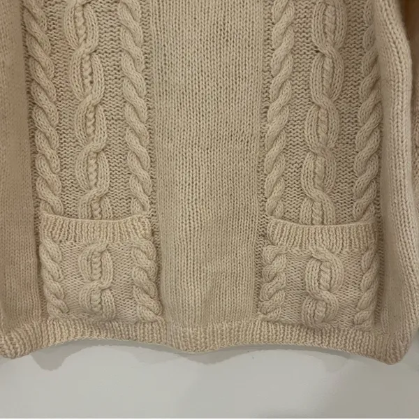 J.Crew 100% Wool Cable Knit Sweater - Image 3