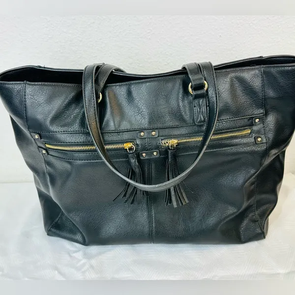 Classic Black Tassel Tote Bag - Unbranded - Image 2